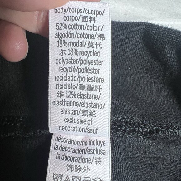 Pink Victoria's Secret Yoga Pants Leggings Women XS Black Fold Over Waist - Picture 5 of 8